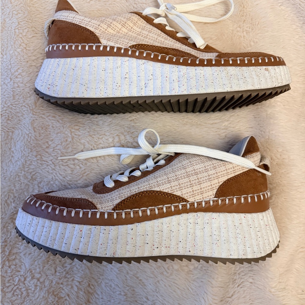 Universal Thread Brown and Cream Platform Sneakers - image 3